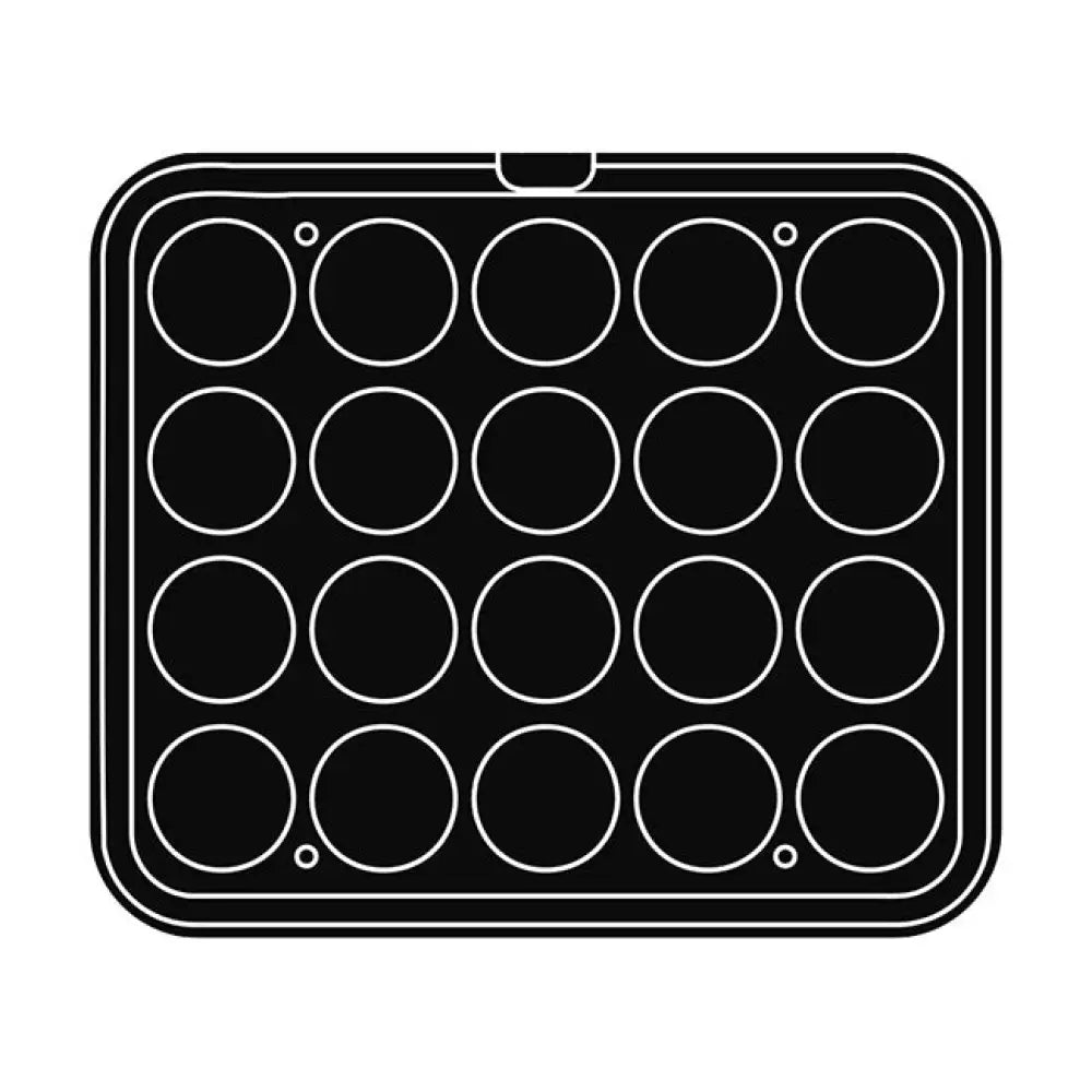 20 IMPRONTE TONDE Ø 60/56 H 20 MM - PIASTRA PER COOKMATIC 380X330 MM - PIASTRA-21 - PAVONI ITALIA - PIASTRE E STAMPI