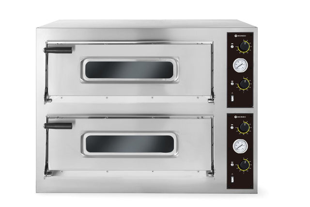 FORNO PIZZA BASIC 44, HENDI, 2 CAMERE, 400V/9400W, 975X930X(H)742MM - 226698
