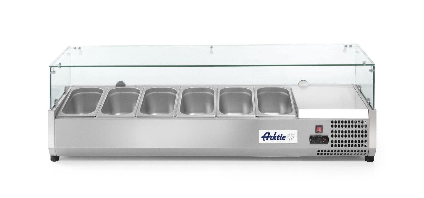 VETRINA REFRIGERATA GN 1/3, ARKTIC, 6X GN 1/3, 230V/180W, 1405X420X(H)456MM