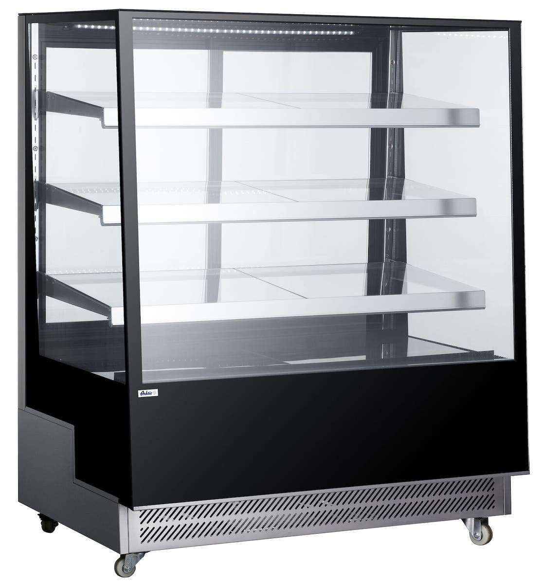 VETRINA REFRIGERATA CON 3 RIPIANI INCLINATI, ARKTIC, 650L, NERO, 230V/490W, 1200X833X(H)1460MM