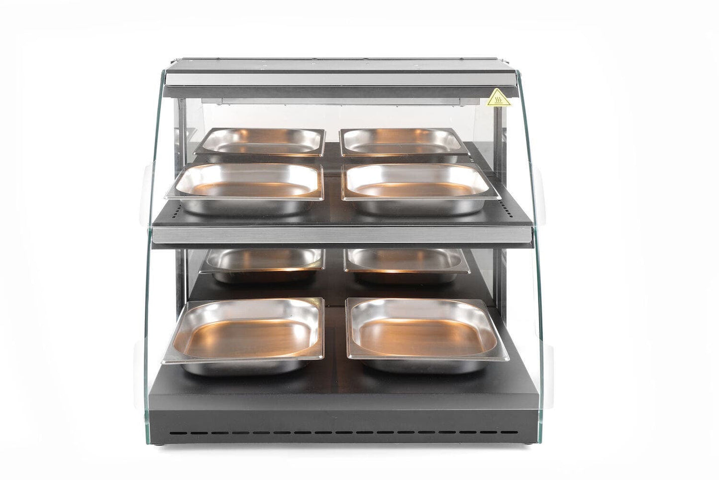 VETRINA RISCALDATA AL QUARZO A DUE LIVELLI, 230V/560W, 650X485X(H)630MM