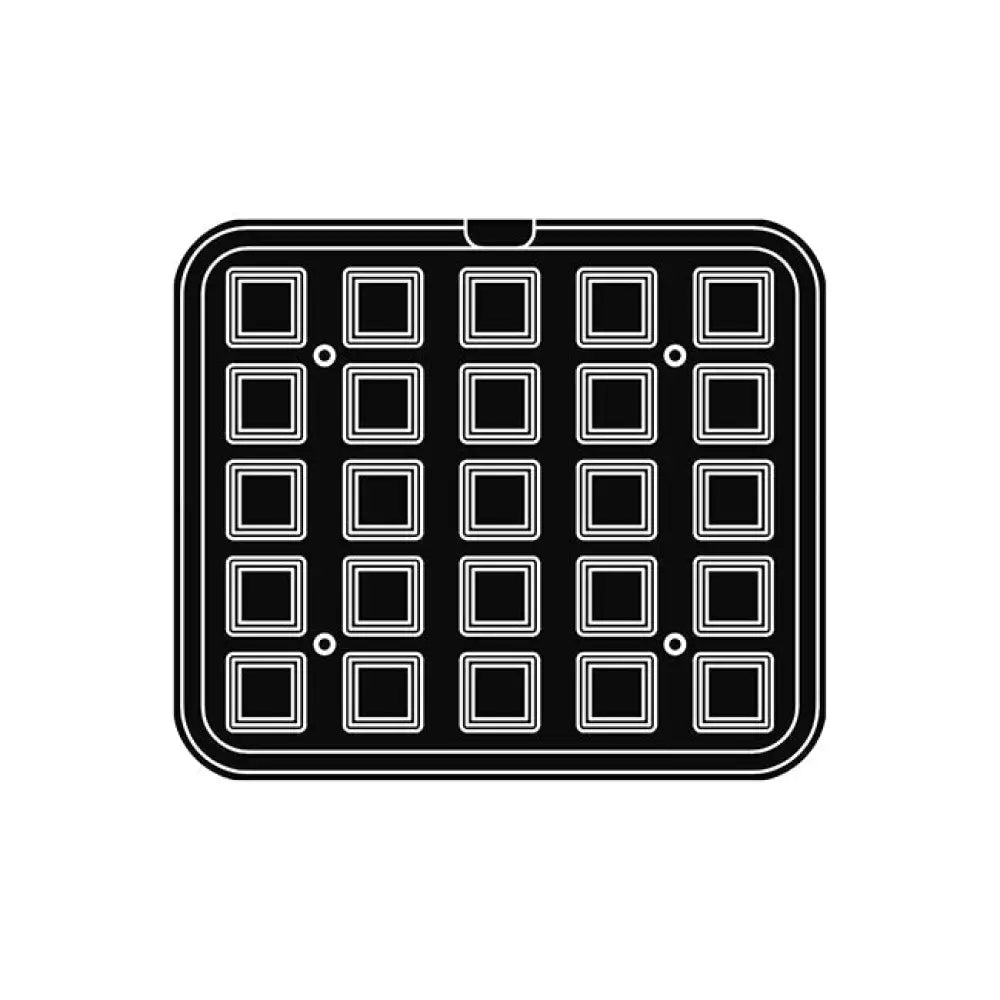 25 IMPRONTE QUADRATE FESTONATE 45X45/30X30 H 19 MM - PIASTRA PER COOKMATIC 380X330 MM - PIASTRA-G - PAVONI ITALIA