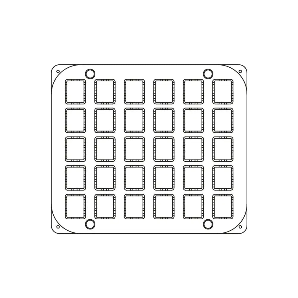 30 IMPRONTE CILINDRO Ø 32 MM H 40 MM - PIASTRA PER COOKMATIC 380X330 MM - PIASTRACHOUX02 - PAVONI ITALIA - PIASTRE