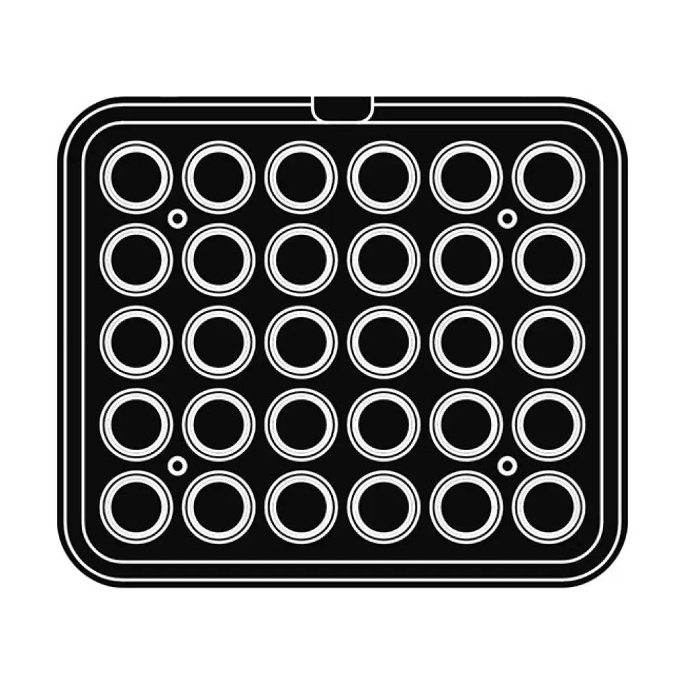 30 IMPRONTE TONDE FESTONATE Ø 47/36 H 18 MM - PIASTRA PER COOKMATIC 380X330 MM - PIASTRA-B - PAVONI ITALIA - TEGLIE