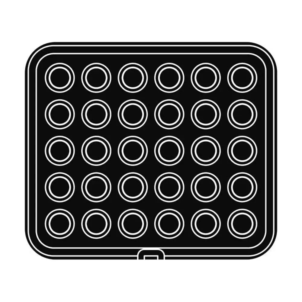 30 IMPRONTE TONDE Ø 43/31 H 17 MM - PIASTRA PER COOKMATIC 380X330 MM - PIASTRA42 - PAVONI ITALIA - PIASTRE E STAMPI