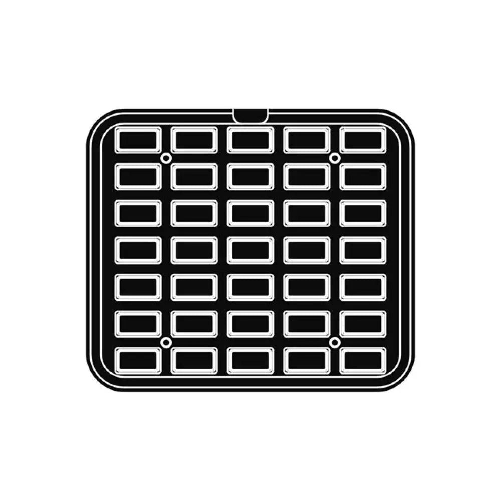 35 IMPRONTE RETTANGOLARI 52X29/44X21 H 16 MM - PIASTRA PER COOKMATIC 380X330 MM - PIASTRA-Q - PAVONI ITALIA - TEGLIE