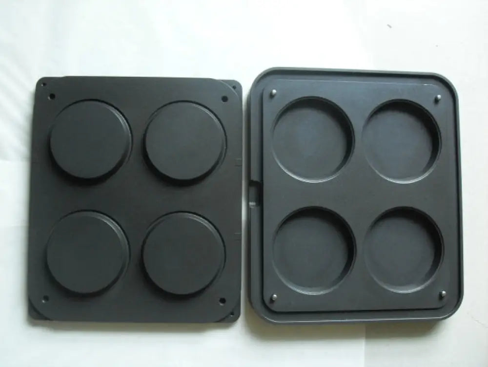 4 IMPRONTE TONDE Ø 129/115 H 21 MM - PIASTRA PER COOKMATIC 380X330 MM - PIASTRA-S - PAVONI ITALIA - PIASTRE E STAMPI