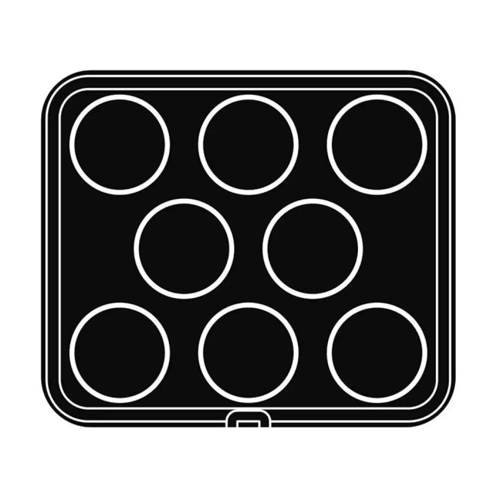 8 IMPRONTE TONDE Ø 90/87 H 20 MM - PIASTRA PER COOKMATIC 380X330 MM - PIASTRA45 - PAVONI ITALIA - PIASTRE E STAMPI