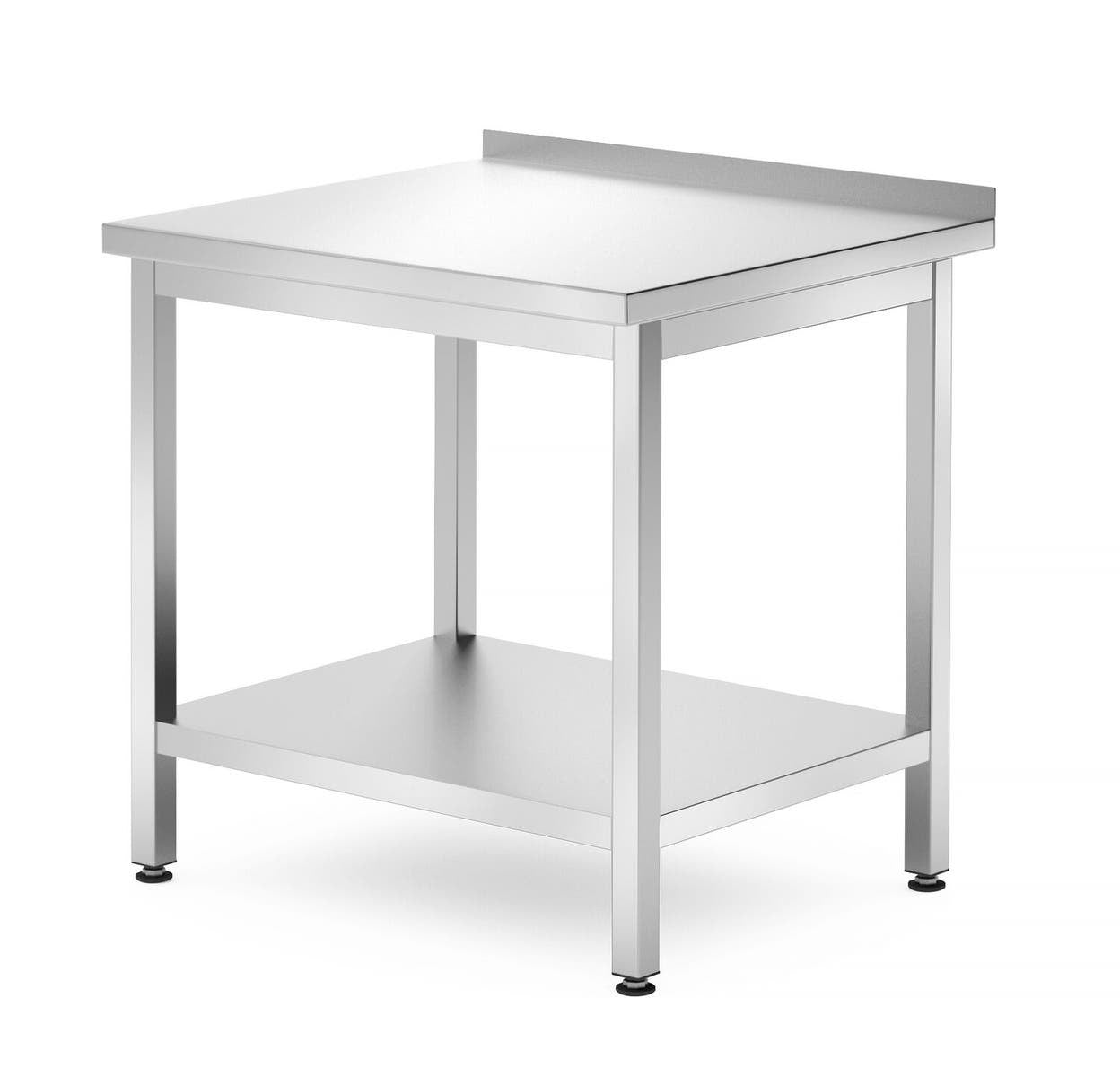 TAVOLO A PARETE CON RIPIANO - BULLONATO, PROFONDITÀ 700 MM, PROFI LINE, 800X700X(H)850MM