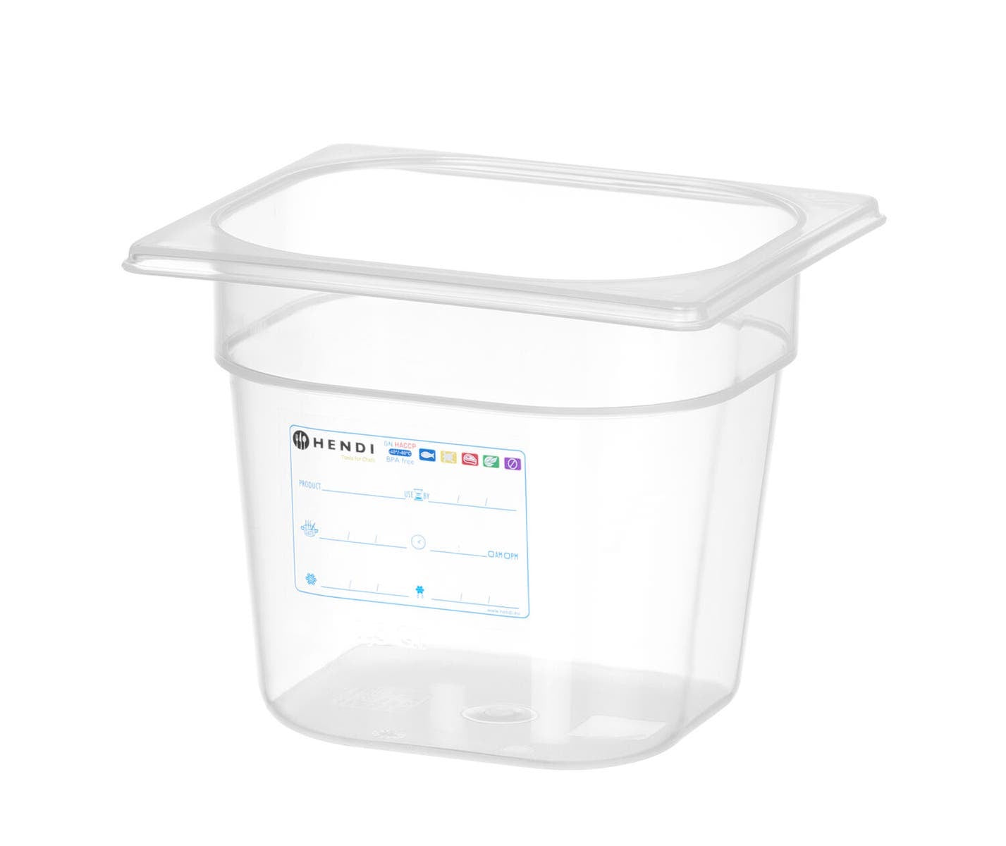 CONTENITORE GASTRONORM 1/6, GN 1/6, 2,4L, TRASPARENTE, 176X162X(H)150MM