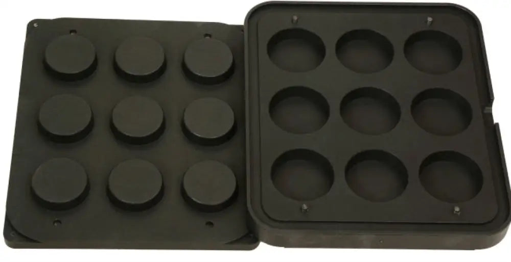 9 IMPRONTE TONDE Ø 80/76 H 20 MM - PIASTRA PER COOKMATIC 380X330 MM - PIASTRA-W - PAVONI ITALIA - PIASTRE E STAMPI