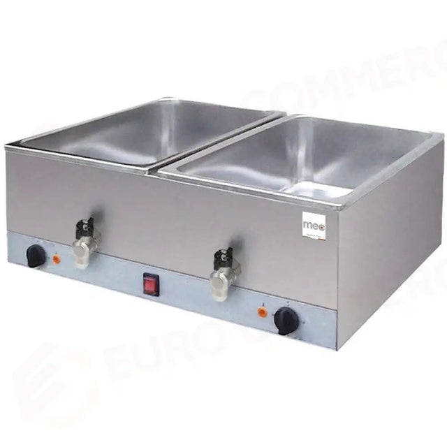 BAGNOMARIA DA BANCO BM2V - 2 VASCHE CON RUBINETTO - BM2V - MEC EUROPE