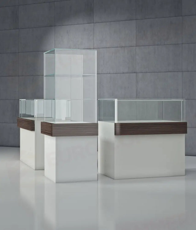 BANCHI VENDITA, VETRINE ANGOLARI QUADRATUM FRAME 55X55X150 CM - QF/RE - ITALVETRINE