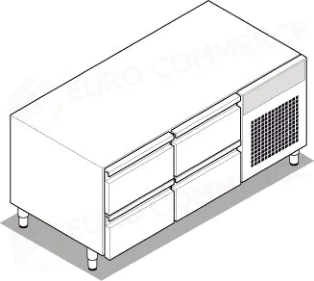 BASE REF.GN1/1 4 DRAWERS W/GAS R290 - 716180 - TECNOINOX