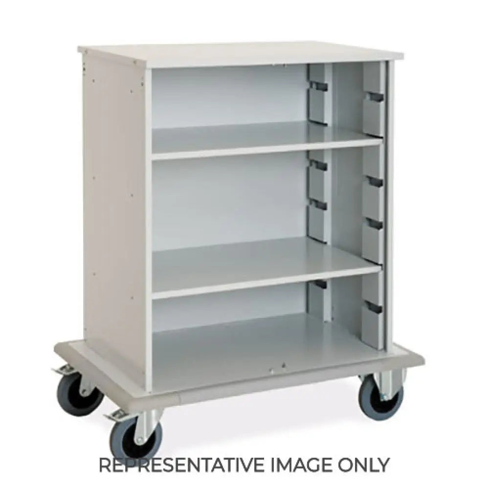 CARRELLO PORTABIANCHERIA ARMADIATO SPORTELLI 2 RUOTE FRENATE - 2020S-F - METALCARRELLI - CARRELLI