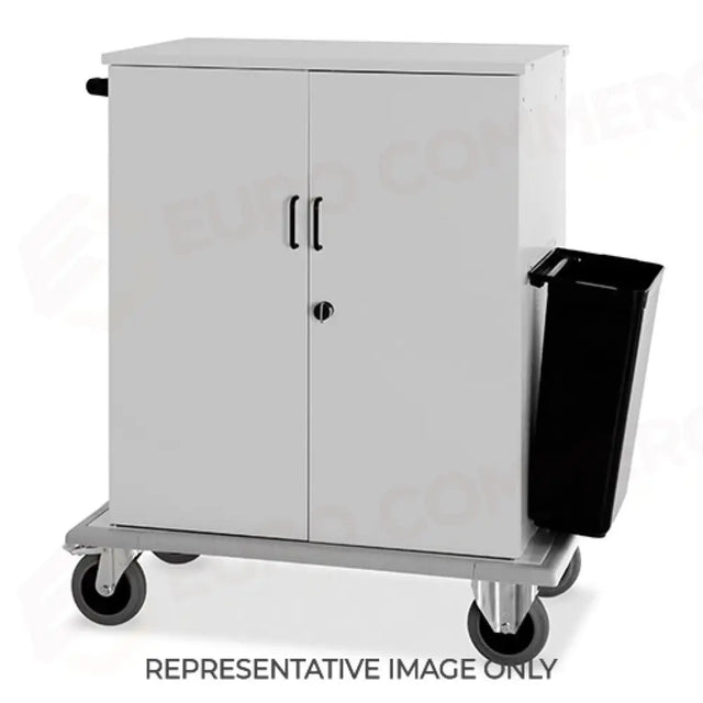 CARRELLO RIFORNIMENTO MINIBAR ARMADIATO, SPORTELLI, 2 RUOTE FRENATE - 2012-F - METALCARRELLI