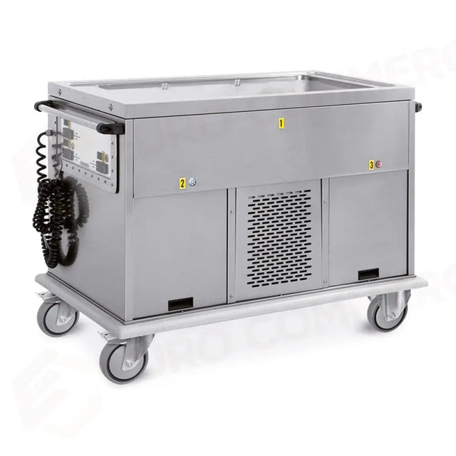 CARRELLO TERMICO, GN 3/1, VASCA UNICA, VANI 1 CALDO + 1 FREDDO - 7365A1 - METALCARRELLI