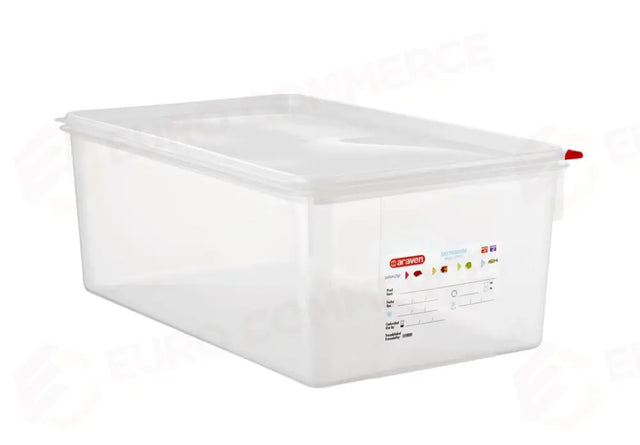 CONTENITORE CON COPERCHIO 1/1 53X32,5 CM H 15 CM POLIPROPILENE 03037 ARAVEN - 12480010 - MEDRI