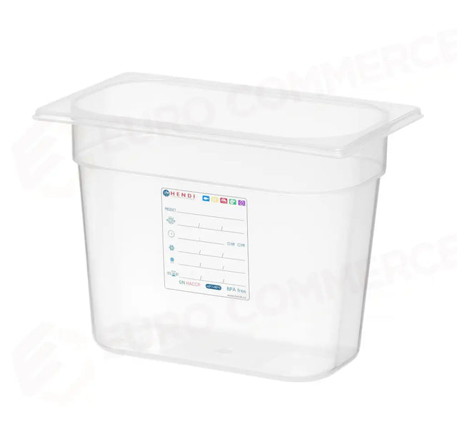 CONTENITORE GASTRONORM 1/4, HENDI, GN 1/4, 1,8L, TRASPARENTE, 265X162X(H)65MM - 880388