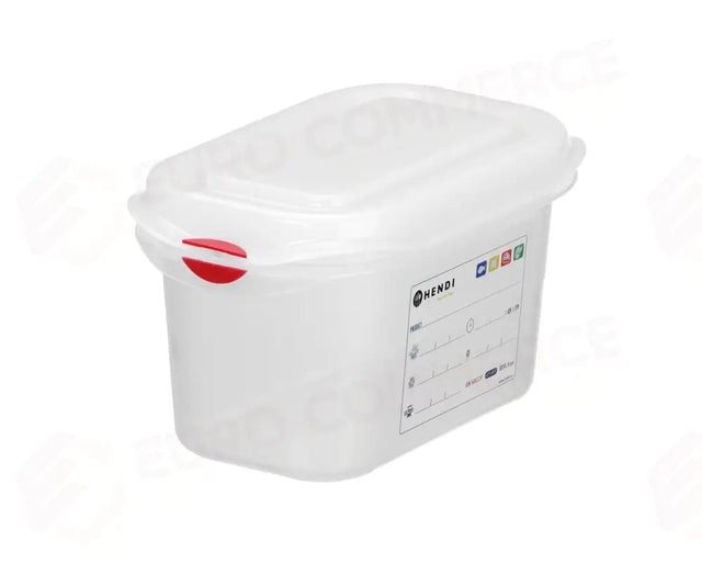 CONTENITORE GN 1/9 POLIPROPILENE, HENDI, GN 1/9, 1,5L, TRASPARENTE, 176X108X(H)150MM - 873144