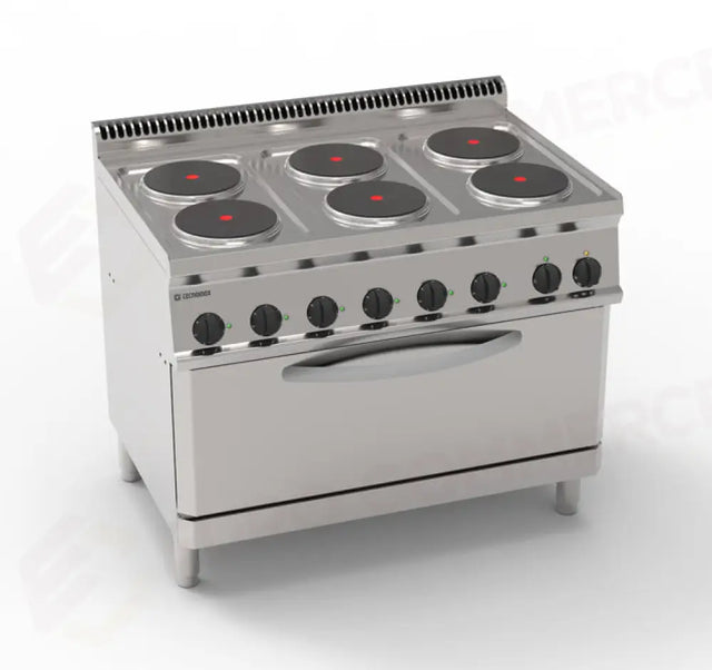 CUCINA 1050 EL. 6ROUND FORNO FULLSIZE - 616022 - TECNOINOX