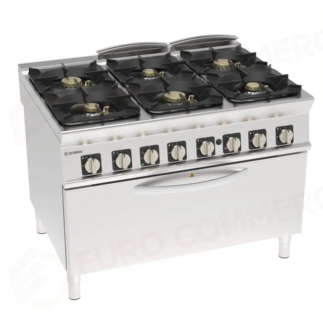 6-Hot Gas Range, Gas Oven/Grill, Full Range, Heater - 313293 - TECNOINOX