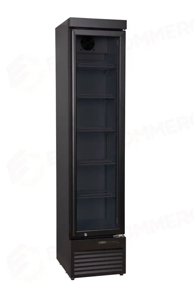 ESPOSITORE REFRIGERATO SLIM, ARKTIC, TETTUCCIO CON LUCE LED, 133L, NERO, 230V/200W, 390X475X(H)1880M - 241189