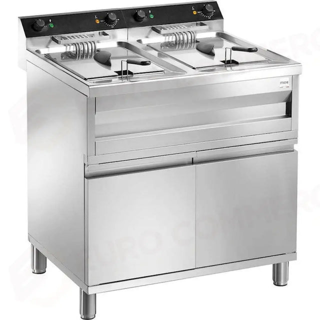 FRITEUSE ÉLECTRIQUE DE COMPTOIR FT12+12FS - CAPACITÉ D'HUILE 12+12 LT - AVEC ROBINET DE VIDANGE - AUTONOME - FT12+12FS - MEC EUROPE
