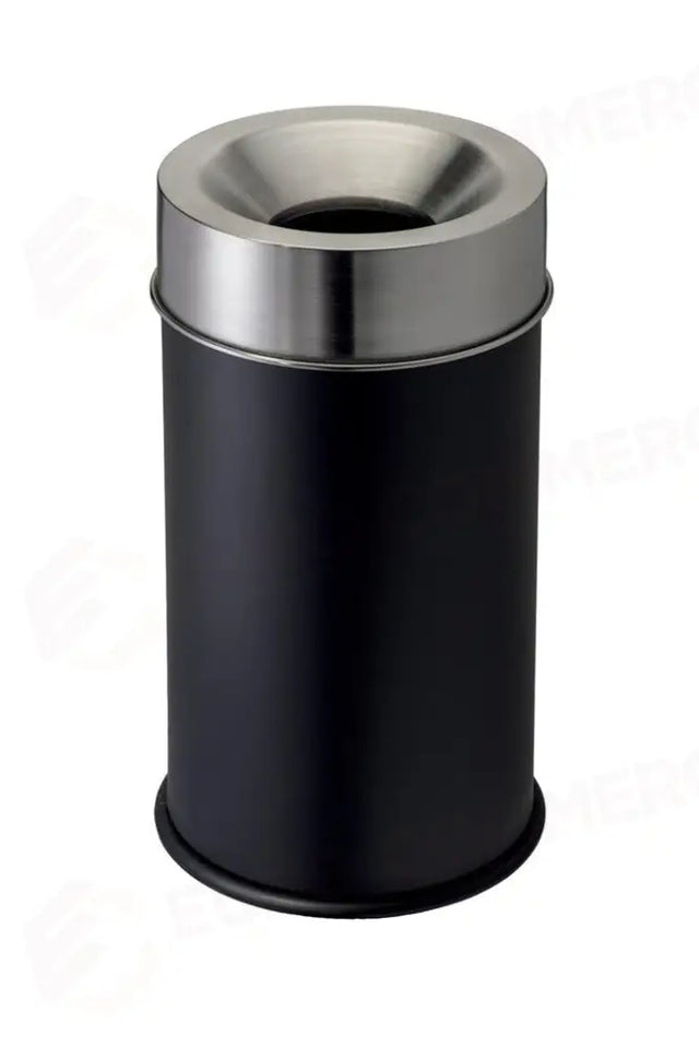 POUBELLE IGNIFUGÉE 50 LT NOIRE/ACIER INOXYDABLE GRISA 770051 MEDIAL - 1830207 - MEDRI
