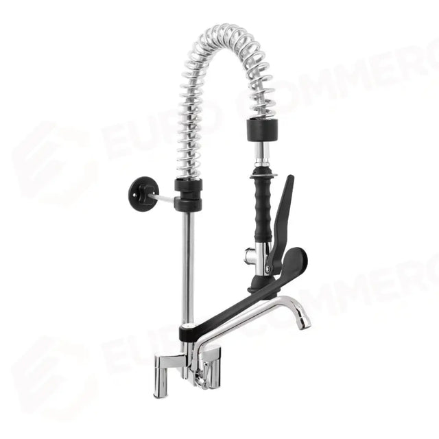 MINI SINK MIXER SHOWER GROUP WITH TWO-HOLE, SWIVEL SPOUT AND BLACK PA6 CLINICAL LEVER. - ERAMINI207 - MONOLITH