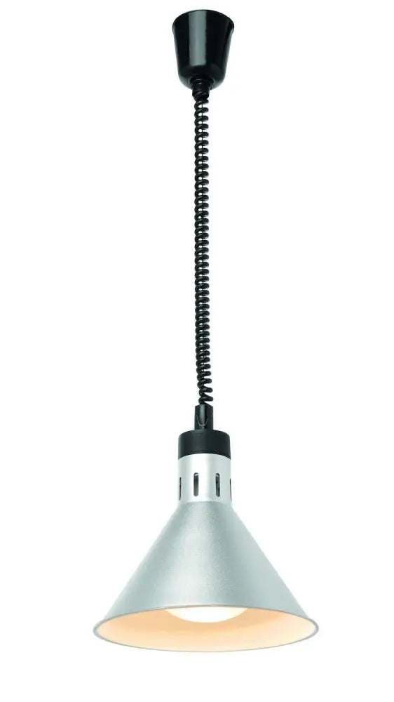 LAMPADA TERMICA CONICA REGOLABILE ARGENTO 230V/250W Ø275X(H)250MM - HENDI