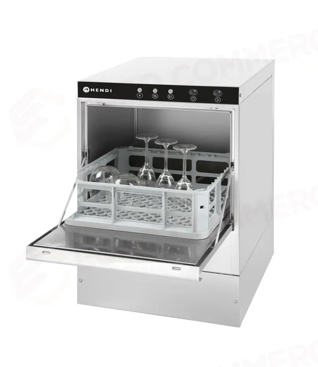 LAVABICCHIERI 40X40 - CONTROLLO ELETTROMECCANICO, HENDI, CON POMPA DETERGENTE, 230V/2800W, 470X510X( - 233009