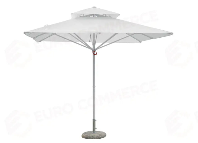 OMBRELLONE PUSH UP IN ALLUMINIO 3×3 - POLIESTERE BIANCO - BIANCO E5049B - GREENWOOD
