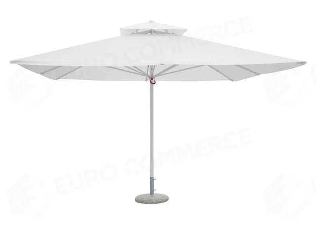 OMBRELLONE PUSH UP IN ALLUMINIO 4×4 - POLIESTERE BIANCO - BIANCO E5050B - GREENWOOD