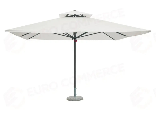 OMBRELLONE PUSH UP IN ALLUMINIO 4×4 - POLIESTERE ECRU' - ANTRACITE E5050G - GREENWOOD