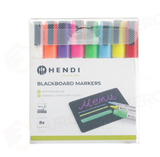 PENNARELLI PER LAVAGNA 3 MM, HENDI, 1X BIANCO,1X ROSSO, 1XBLU, 1XVERDE, 1XGIALLO, 1XVIOLA, 1XARANCIO - 664278