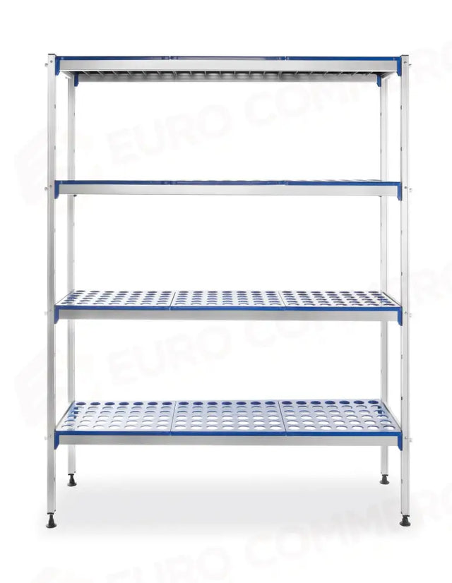 SCAFFALE DI STOCCAGGIO, ALLUMINIO, HENDI, 1280X405X(H)1685MM - 812273