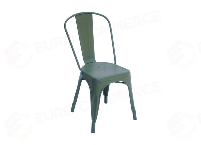 SEDIA IN LAMIERA - VERDE MILITARE - IMPILABILE CC36V - GREENWOOD