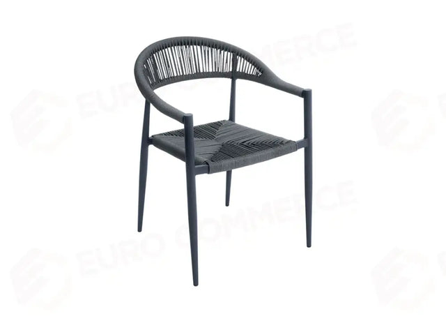 SEDIA MILANO IN ALLUMINIO - WICKER GRIGIO - ANTRACITE CC68GG - GREENWOOD