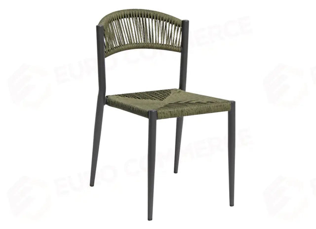 SEDIA MILANO IN ALLUMINIO - WICKER VERDE - ANTRACITE CC69GV - GREENWOOD