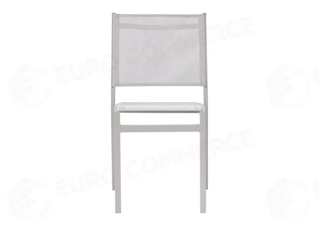 SEDIA POLA IN ALLUMINIO - TEXTILENE GRIGIO CHIARO - CRETA CHA01C - GREENWOOD