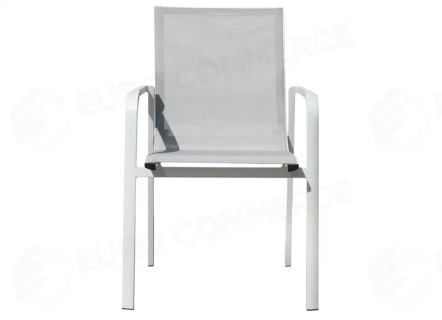 SEDIA SAMO IN ALLUMINIO - TEXTILENE GRIGIO CHIARO - BIANCO CHA03B - GREENWOOD