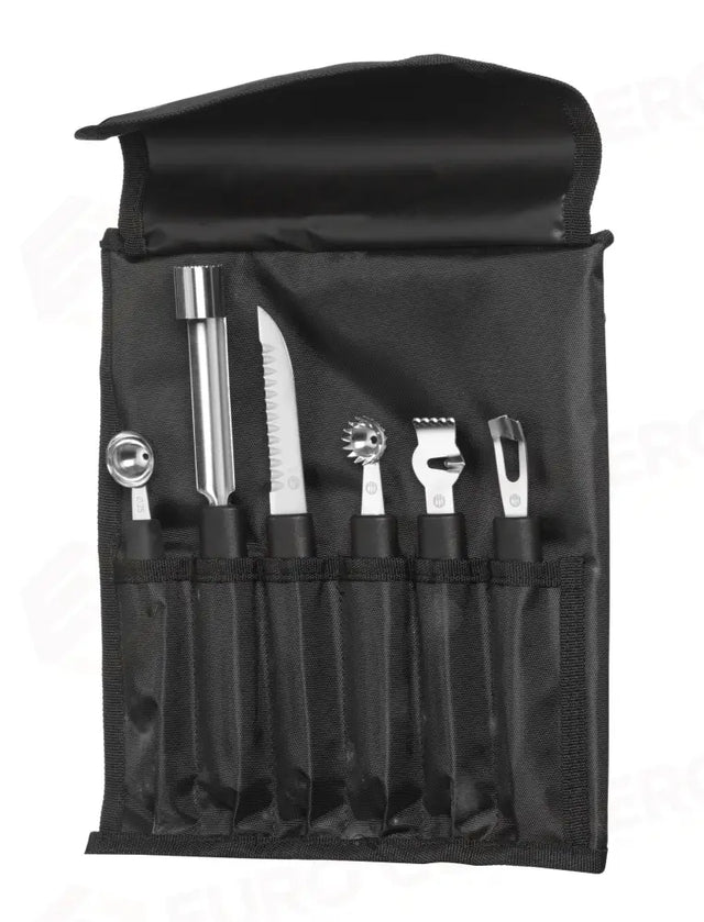 SET DI COLTELLI DA INTAGLIO-6 PEZZI, HENDI, NERO, 280X100X(H)50MM - 856291