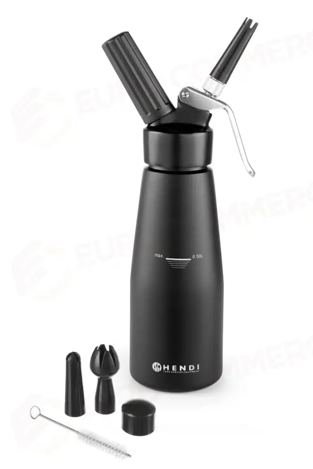 SIFONE PER PANNA, HENDI, KITCHEN LINE, 0,5L, NERO, Ø80X(H)260MM - 588420