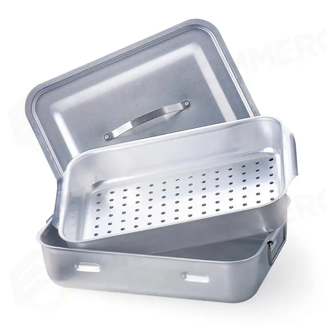 VAPORIERA RETTANGOLARE CON COPERCHIO 40X28 CM ALLUMINIO 151V - 3 MM ALMA151V AGNELLI - 0070784 - MEDRI
