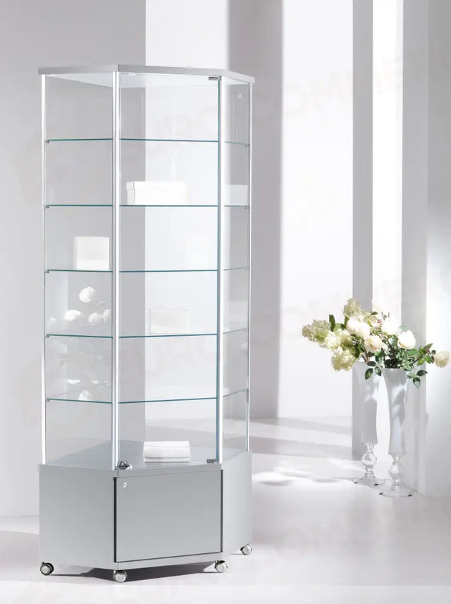VITRINES ALUMINIUM, VITRINES D'ANGLE ALLDESIGN 73X73X220 CM - 70/MA - ITALVETRINE