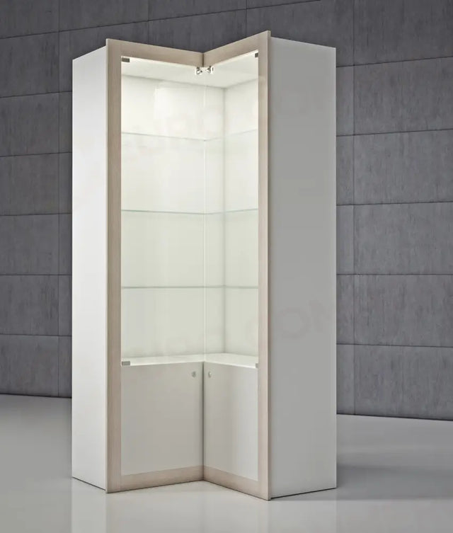 VETRINE ANGOLARI, VETRINE COMPONIBILI QUADRATUM FRAME 100X40X210 CM - QF/AA - ITALVETRINE