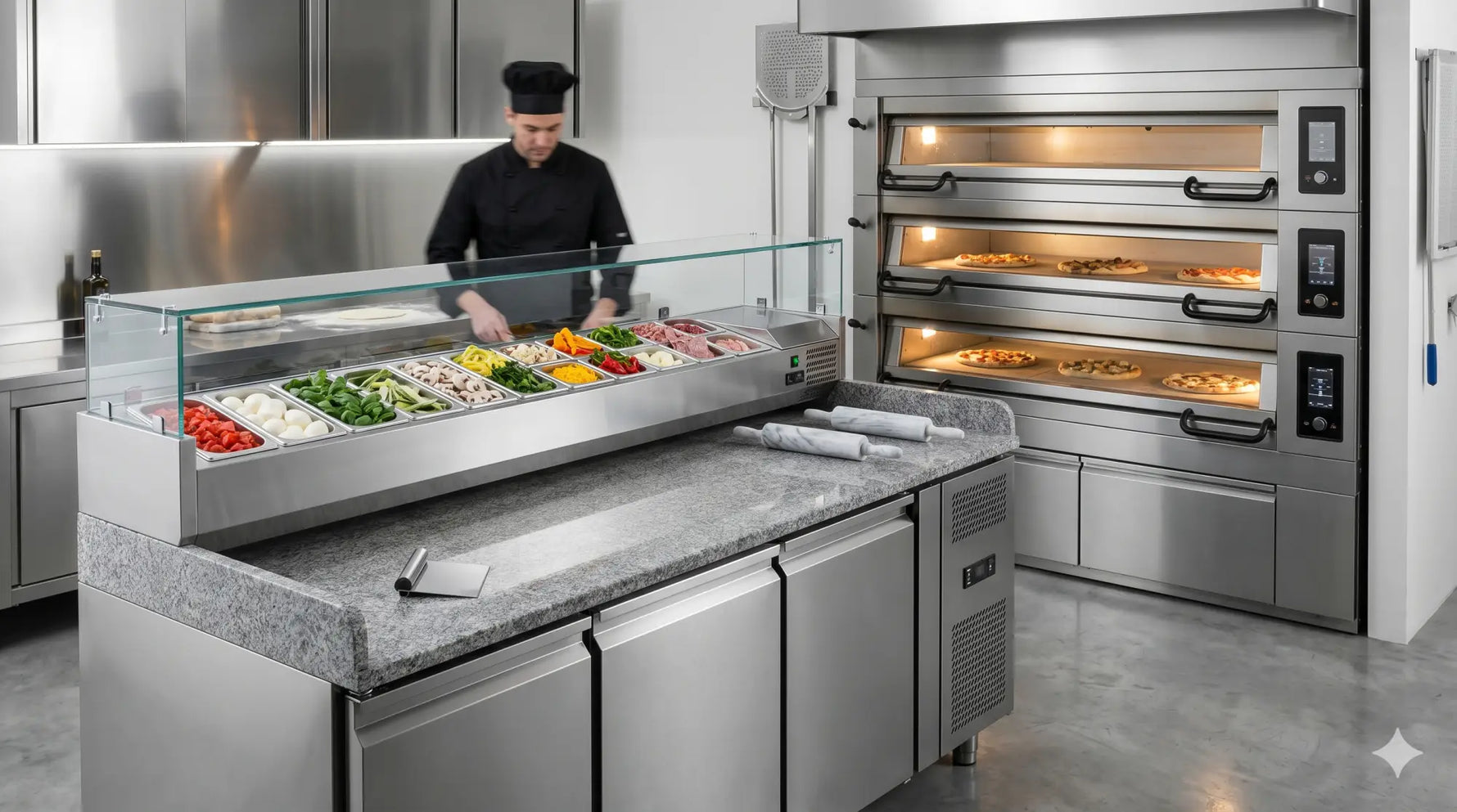 ATTREZZATURE PER PIZZERIA: GUIDA TECNICA ALLA SCELTA DI FORNI IMPASTATRICI E BANCHI