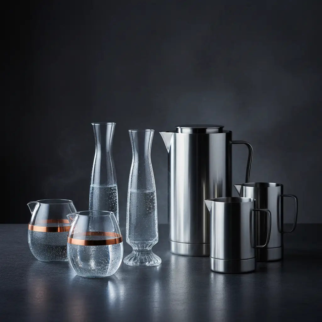 BROCCHE CARAFFE E BOTTIGLIE