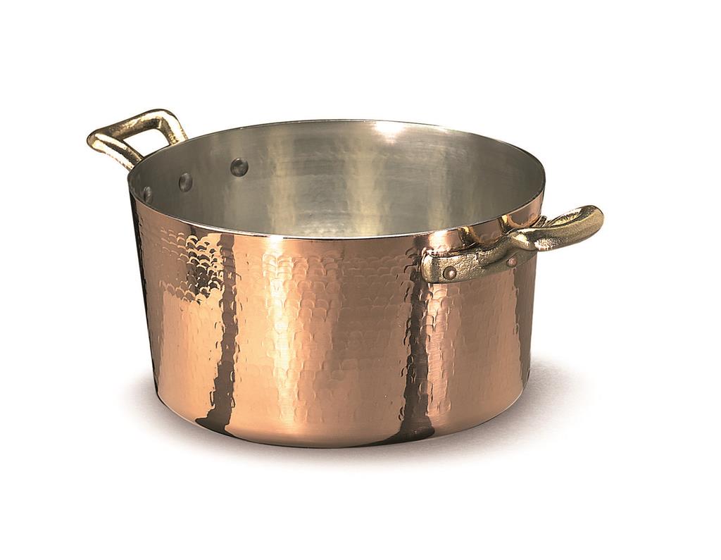 CASSERUOLA ALTA 2 MANICI 20 CM RAME MARTELLATO - 2 MM ALCM104M AGNELLI - 0070651 - MEDRI